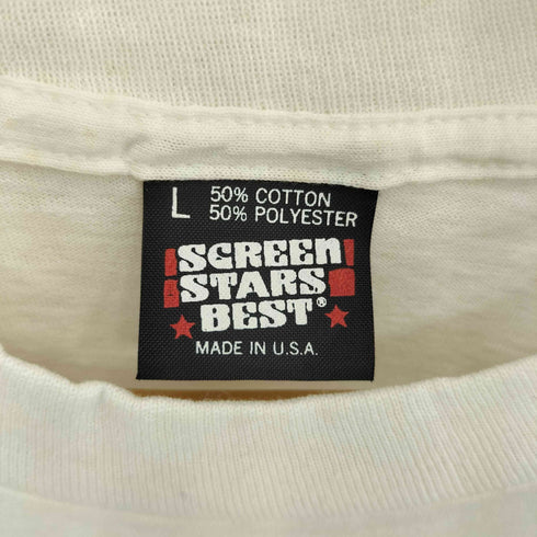 スクリーンスターズ SCREEN STARS 90s USA製 シングルステッチ NBA バスケットボールプレーヤープリント Tシャツ メンズ import:L