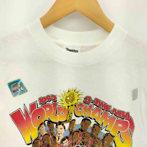 テネシーリバー TENNESSEE RIVER 90s USA製 シングルステッチ NBA WOLD CHAMPS バスケットボールチームプリント Tシャツ メンズ import:M
