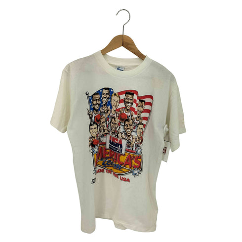 SAL EM SPORTSWEAR 90s USA製 シングルステッチ USA バスケットボールドリームチーム 両面プリント Tシャツ メンズ import:L