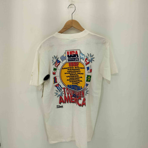 SAL EM SPORTSWEAR 90s USA製 シングルステッチ USA バスケットボールドリームチーム 両面プリント Tシャツ メンズ import:L