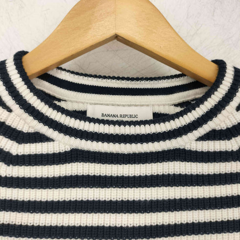 バナナリパブリック BANANA REPUBLIC ボーダー リブ クルーネックニット レディース import:S