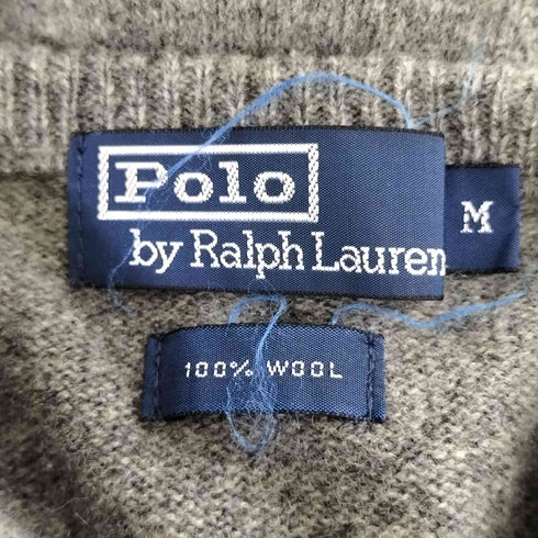 ポロバイラルフローレン Polo by RALPH LAUREN スモールポニー刺繍 Vネック ウールニット メンズ import:M