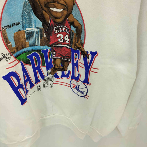 フルーツオブザルーム FRUIT OF THE LOOM 90s NBA バスケットボールプレイヤープリント クルーネック スウェット メンズ import:L