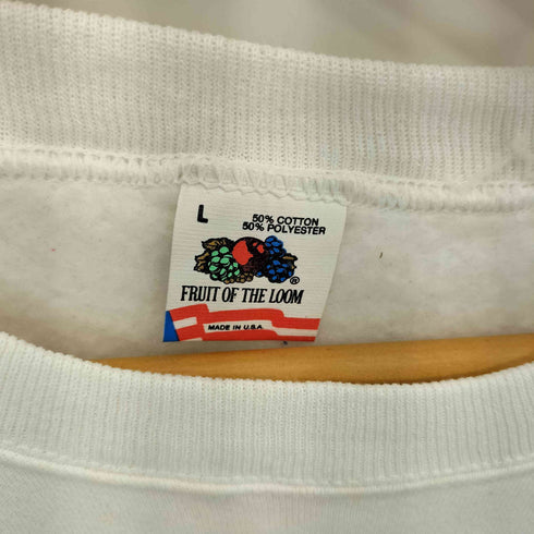 フルーツオブザルーム FRUIT OF THE LOOM 90s NBA バスケットボールプレイヤープリント クルーネック スウェット メンズ import:L
