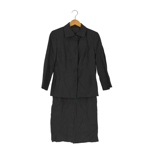 バーバリーロンドン BURBERRY LONDON ウールシルク 比翼ジャケット セットアップ レディース 上40 下36