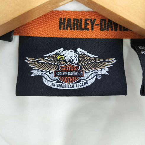 ハーレーダビッドソン HARLEY-DAVIDSON ロゴ刺繍 半袖 コットンシャツ レディース import:M