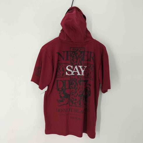 Scrapter. Y2K レオパードレイヤード プリント半袖パーカー メンズ LL