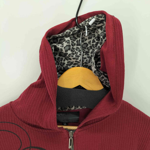 Scrapter. Y2K レオパードレイヤード プリント半袖パーカー メンズ LL