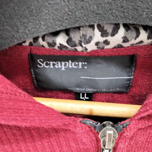 Scrapter. Y2K レオパードレイヤード プリント半袖パーカー メンズ LL