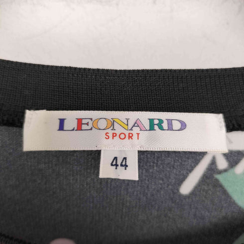 レオナールスポーツ LEONARD SPORT クリスマス柄 水玉 ドット 花柄 フラワー 長袖 Tシャツ カットソー ロンT レディース JPN:44