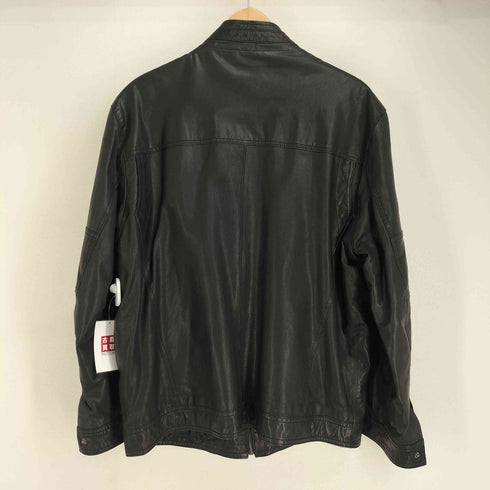 SHARKS International シープレザー シングルライダースジャケット メンズ XXXL