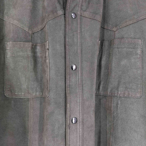 L/S ピッグレザーウエスタンシャツ メンズ import:L