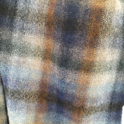 ヴィヴィアンウエストウッド Vivienne Westwood イタリア製 ウール アクリル オンブレチェック フリンジマフラー メンズ