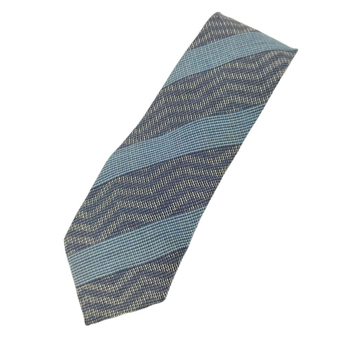 アイムイッセイミヤケ im ISSEY MIYAKE 80s LINEN SILK リネン シルク ウェーブデザイン ネクタイ メンズ