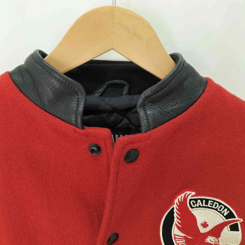 IRONHEAD made in canada HAWKS刺繍 袖カウレザースタジャン レディース L