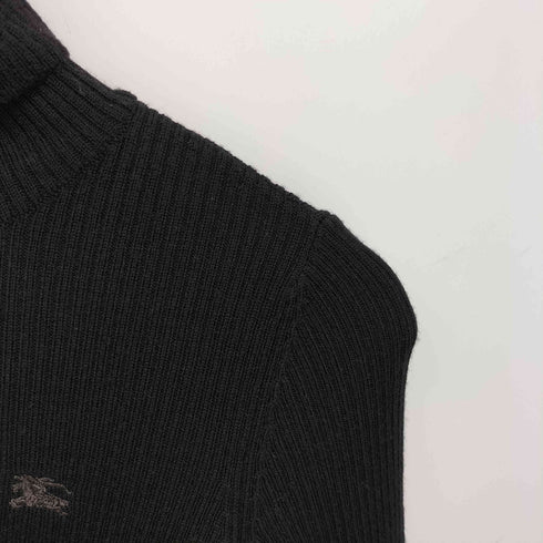 バーバリーブルーレーベル BURBERRY BLUE LABEL ロゴ刺繍 ウール タートルネック ニット レディース EUR:38