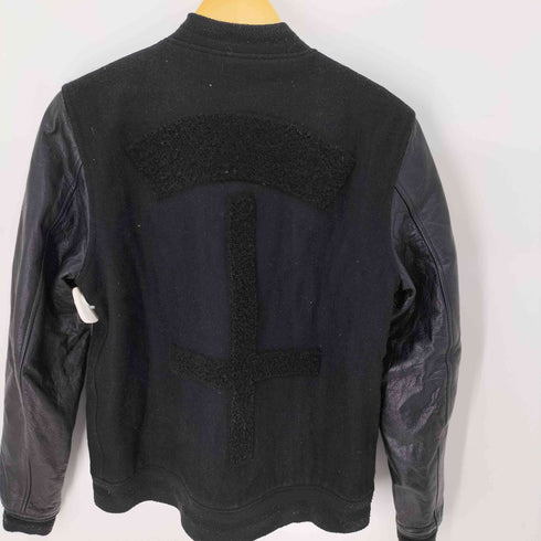 パラドックス PARADOX 十字架デザイン 袖カウレザースタジャン メンズ JPN:M