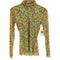 ガニー Ganni 23SS Printed Mesh Long Sleeve Fitted Ro 花柄 シアー タートルネック レディース 36