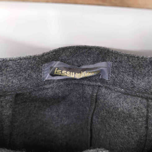 イッセイミヤケ ISSEY MIYAKE 80s 筆タグ ジッパースリット タックデザイン テーパードスラックスパンツ レディース 9