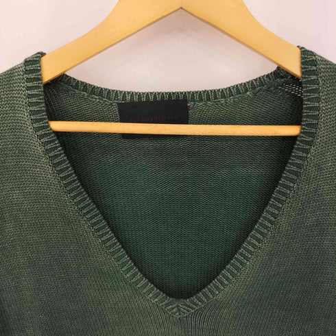 ジュンハシモト junhashimoto RACCAGNIジッパー スリット コットンニット Vネック クルーネックセーター メンズ 2