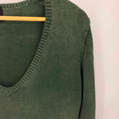 ジュンハシモト junhashimoto RACCAGNIジッパー スリット コットンニット Vネック クルーネックセーター メンズ 2