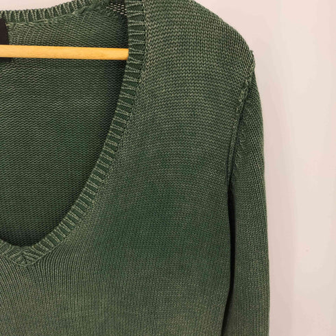 ジュンハシモト junhashimoto RACCAGNIジッパー スリット コットンニット Vネック クルーネックセーター メンズ 2