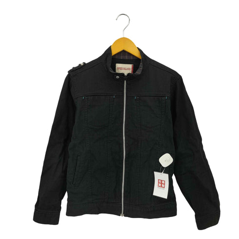 SPICE ISLAND ヘリンボーン柄 ジップアップ スタンドカラー ジャケット Y2K VKEI JAPANESE LABEL メンズ M