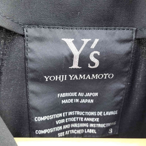 ワイズ Ys 90s 100番 ウールギャバ ラップ テーラードジャケット レディース JPN:3