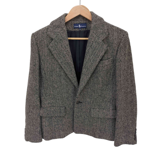 ラルフローレン RALPH LAUREN 90s ヘリンボーン テーラードジャケット レディース 9
