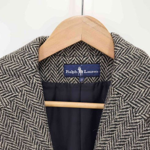 ラルフローレン RALPH LAUREN 90s ヘリンボーン テーラードジャケット レディース 9