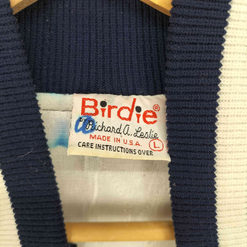 バーディー Birdie USA製 バック刺繍 キルティング裏地スタジャン メンズ import:L