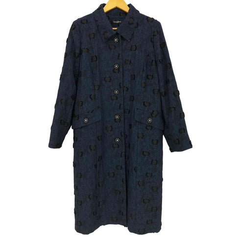 Liliane Burty 総柄 装飾 ステンカラーコート レディース 13ABR