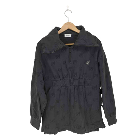ディジット dzzit フロッキーロゴ ワンポイントハーフジップスウェット レディース import:XS