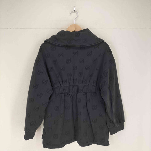 ディジット dzzit フロッキーロゴ ワンポイントハーフジップスウェット レディース import:XS