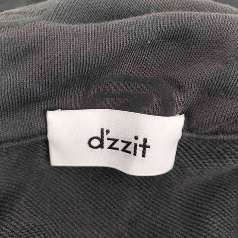 ディジット dzzit フロッキーロゴ ワンポイントハーフジップスウェット レディース import:XS