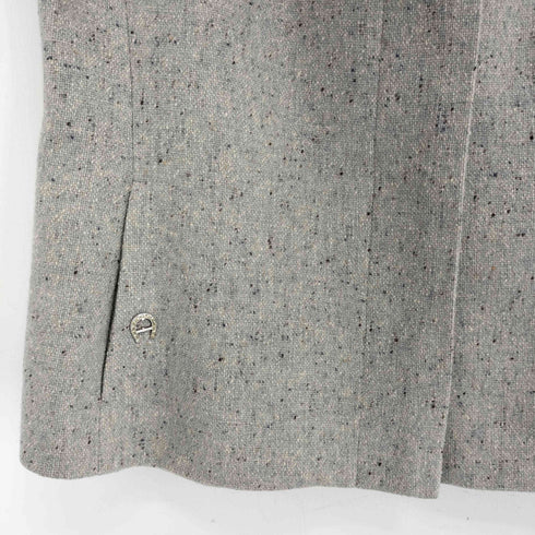 アイグナー AIGNER ネップ ノーカラージャケット レディース EUR:42 42