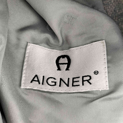 アイグナー AIGNER ネップ ノーカラージャケット レディース EUR:42 42