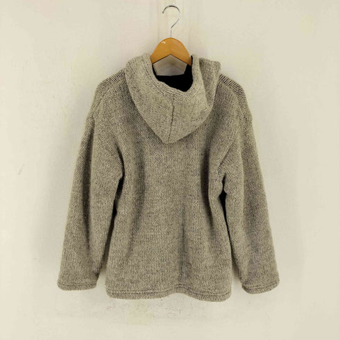 ネパール製 ウールニット ジップアップパーカー メンズ import:M