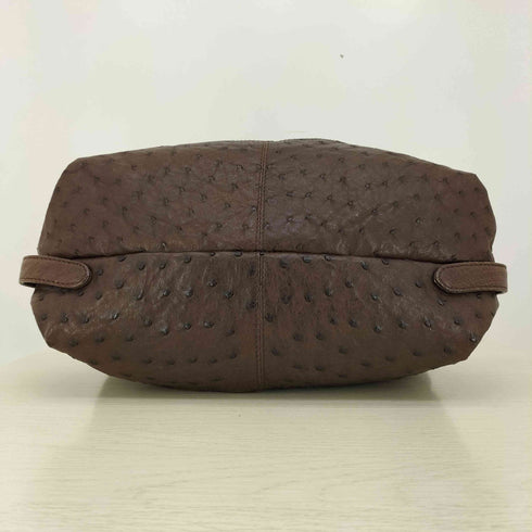 BAGFAN イントレチャート オーストリッチ 切替 ハンドバッグ レディース