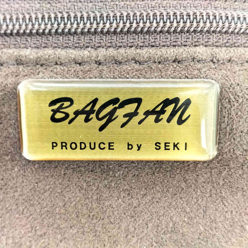 BAGFAN イントレチャート オーストリッチ 切替 ハンドバッグ レディース
