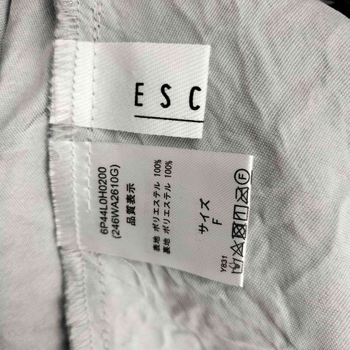ESCAR エンボスギャザースリーブワンピース レディース
