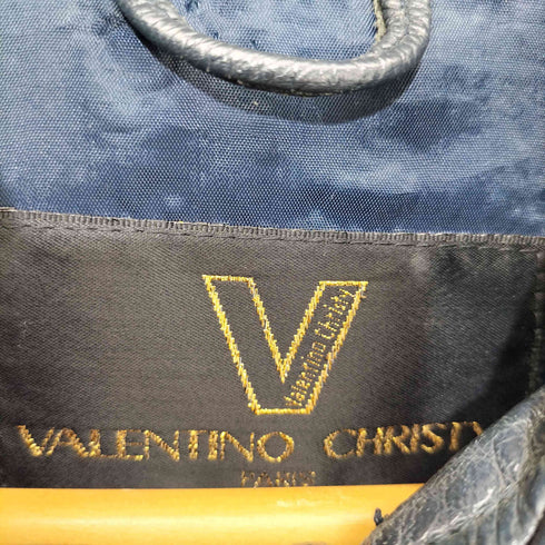 ヴァレンティノクリスティー valentino christy 豚革 ピッグレザー 丸襟 レザーシャツジャケット レディース import:S