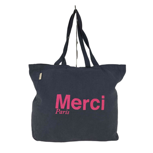 Merci ロゴプリント コットン トートバッグ レディース