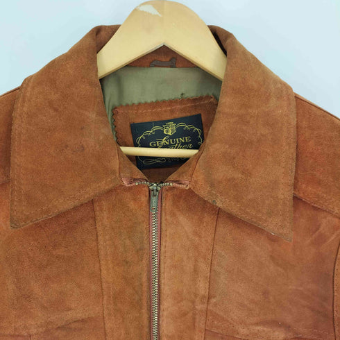 70-80S 棒TALON 涙TALON ジップ 本革 レザー ヌバック ジャケット メンズ