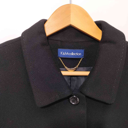 K&Mcollection カシミヤ100 センターベント ステンカラーコート レディース JPN:L