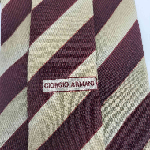 ジョルジオアルマーニ Giorgio Armani CRAVATTE ストライプ シルク ネクタイ メンズ