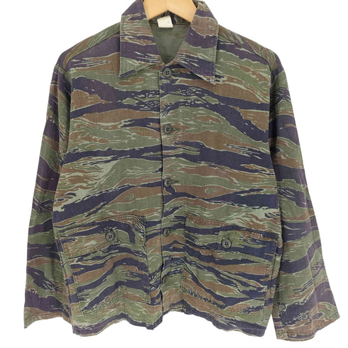 ユーエスアーミー U.S. ARMY 米軍 迷彩 タイガーストライプカモ BDUジャケット ミリタリージャケット メンズ