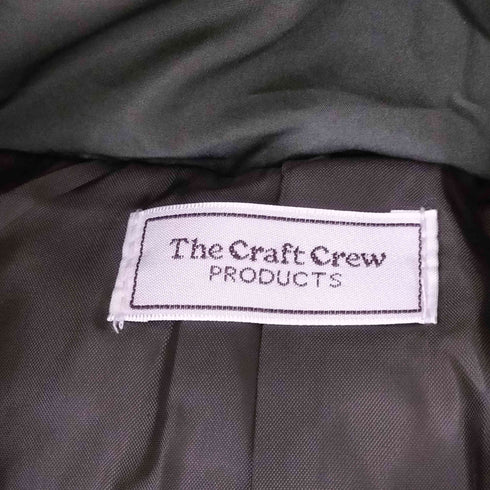 THE CRAFT CREW PRODUCTS ビッグシルエット バイカラー ドロスト スタンドカラー パディングジャケット レディース FREE