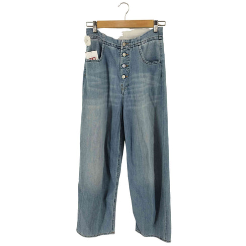 エムエムシックスメゾンマルジェラ MM6 Maison Margiela ボタンフライ ハイウエスト デニムパンツ レディース EUR:40-42