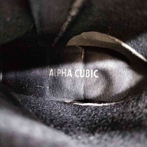 ALPHA CUBIC 本革 リアルレザー レースアップ ショートブーツ レディース JPN:L